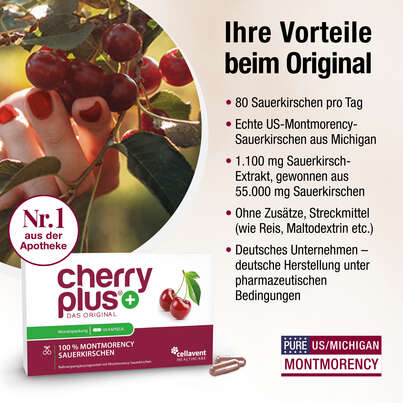 Montmorency-Sauerkirsch Kapseln – hochdosierter Extrakt – 55.000 mg pro Tagesdosis, A-Nr.: 4753908 - 03