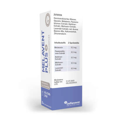 Sie sehen eine Packung Melatonin Einschlaf-Spray – hochdosiert – 0,5 mg Melatonin pro Tagesdosis – mit Pflanzenextrakten – 6 Monatsvorrat, Produktbild: 04 Melatonin Einschlaf-Spray – hochdosiert – 0,5 mg Melatonin pro Tagesdosis – mit Pflanzenextrakten – 6 Monatsvorrat, A-Nr.: 5895757 - 04