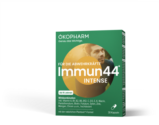 Ökopharm® Wirkkombination für die Abwehrkräfte Immun44® intense Kapseln 30 Stk, A-Nr.: 5882387 - 01