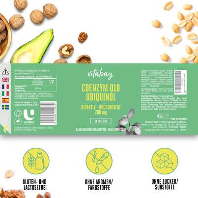 Vitabay Coenzym Q10 Ubiquinol Weichkapseln, A-Nr.: 5878687 - 06