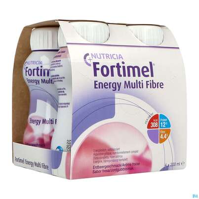 Fortimel/multifibre 1,5kcal 200ml Flasche Erdbeer 4st, A-Nr.: 3237671 - 02