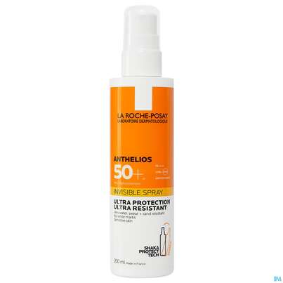 Sie sehen eine Packung Sonnenprodukte La Roche Posay Anthelios 50+/uva37 Invisible Spray 200ml, Produktbild: 01 Sonnenprodukte La Roche Posay Anthelios 50+/uva37 Invisible Spray 200ml, A-Nr.: 5264146 - 01