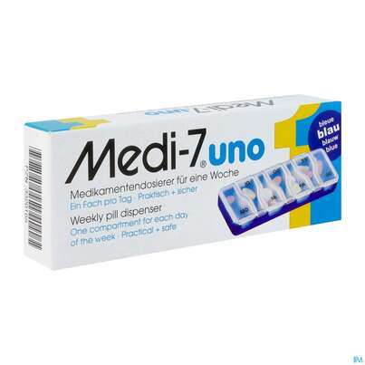 Medikamentendosierer Medi-7 -pharmag Uno F.7 Tage Blau 1st, A-Nr.: 3451619 - 02