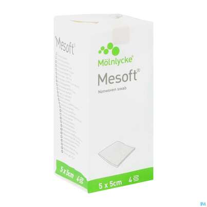 Vlieskompressen Mesoft Unsteril 5x 5cm 100st, A-Nr.: 1652199 - 02