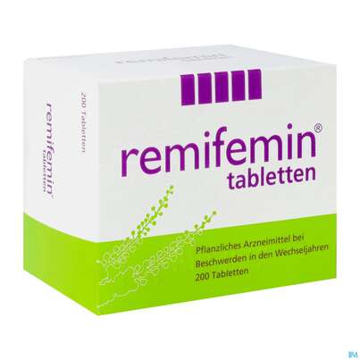 Sie sehen eine Packung Remifemin Tabl 200st, Produktbild: 04 Remifemin Tabl 200st, A-Nr.: 5514844 - 04