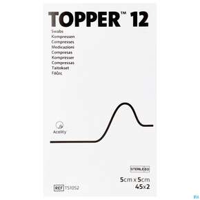 Kompressen Topper 12 Steril Ts1052 5x 5cm 45x2 90st, A-Nr.: 2198118 - 01