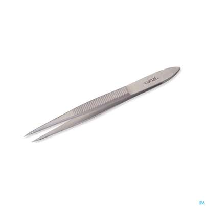 Sie sehen eine Packung Pinzetten Canal Rostfrei/splitter 8cm 2096- 1st, Produktbild: 01 Pinzetten Canal Rostfrei/splitter 8cm 2096- 1st, A-Nr.: 4786084 - 01