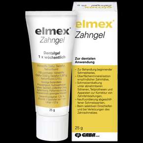Sie sehen eine Packung elmex® Zahngel, Produktbild: 01 elmex® Zahngel, A-Nr.: 0916561 - 01