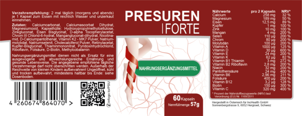 Sie sehen eine Packung PRESUREN FORTE KPS, Produktbild: 04 PRESUREN FORTE KPS, A-Nr.: 5906739 - 04