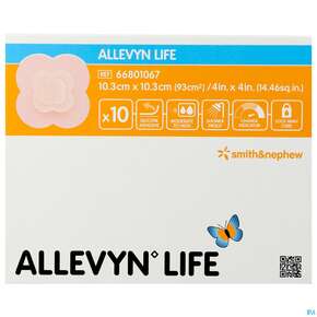 Wundverband Allevyn Life Schaumstoffverb.silikon 10,3x 10,3cm 10st, A-Nr.: 4062363 - 01