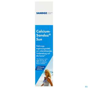 Sonnenprodukte Calcium Sandoz Sun Brausetabl 500mg 20st, A-Nr.: 3905492 - 01