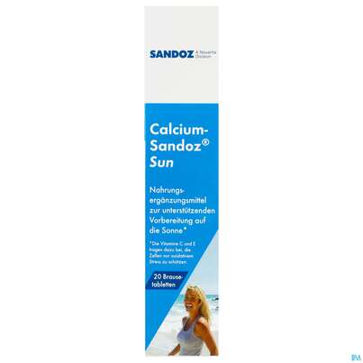 Sonnenprodukte Calcium Sandoz Sun Brausetabl 500mg 20st, A-Nr.: 3905492 - 01