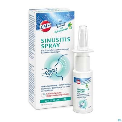 Sie sehen eine Packung Nasenspray Emser Sinusitis +eukalyptus 15ml, Produktbild: 04 Nasenspray Emser Sinusitis +eukalyptus 15ml, A-Nr.: 4535867 - 04