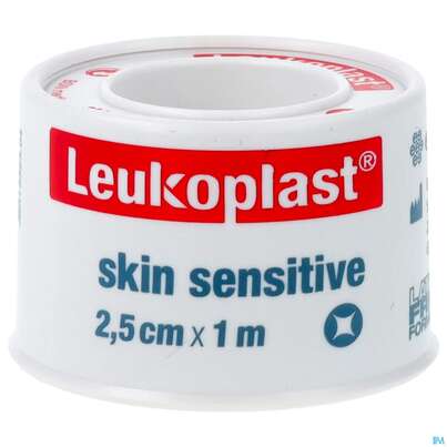 Wundverband Leukoplast Skin Sensitive Fixierverband Silikon Spule 2,5cmx 1m 76173 1st, A-Nr.: 5109871 - 01