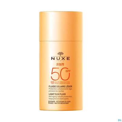 Sie sehen eine Packung Sonnenprodukte Nuxe Sun Fluid Spf50 Face Gesichtsfluid 50ml, Produktbild: 03 Sonnenprodukte Nuxe Sun Fluid Spf50 Face Gesichtsfluid 50ml, A-Nr.: 5301367 - 03