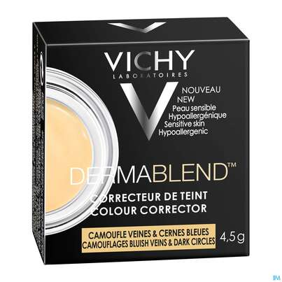Sie sehen eine Packung Vichy Dermablend Korrekturfarbe Gelb 4,5g, Produktbild: 01 Vichy Dermablend Korrekturfarbe Gelb 4,5g, A-Nr.: 4803109 - 01