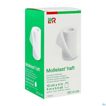 Fixierbinden Mollelast Haft Weiss 4mx 10cm 1st, A-Nr.: 1767672 - 02