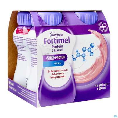 Fortimel/protein 200ml 2kcal Erdbeere 4st, A-Nr.: 5833331 - 02