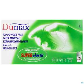 Untersuchungshandschuhe -dumax Latex Puderfrei L 100st, A-Nr.: 2995464 - 01