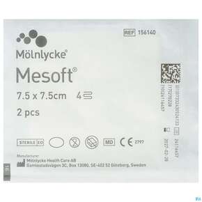 Vlieskompressen Mesoft/set Steril 7,5x 7,5cm 2st, A-Nr.: 1652288 - 01