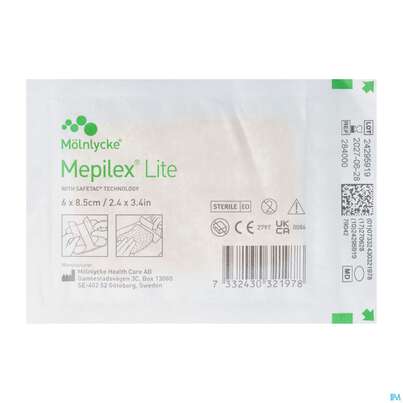 Wundverband Mepilex Silikon Lite 6x 8,5cm 1st, A-Nr.: 2829872 - 02