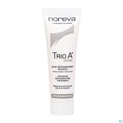 Sie sehen eine Packung Noreva Trio A Depigmentierende Emulsion 30ml, Produktbild: 02 Noreva Trio A Depigmentierende Emulsion 30ml, A-Nr.: 4090454 - 02