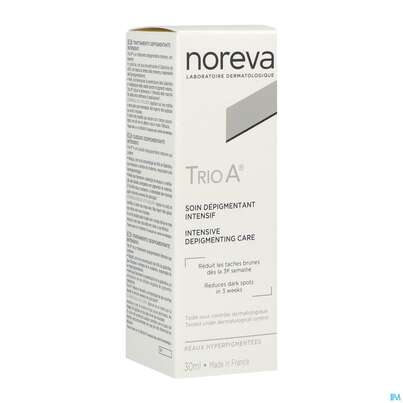 Sie sehen eine Packung Noreva Trio A Depigmentierende Emulsion 30ml, Produktbild: 03 Noreva Trio A Depigmentierende Emulsion 30ml, A-Nr.: 4090454 - 03