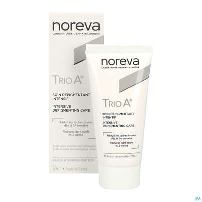 Sie sehen eine Packung Noreva Trio A Depigmentierende Emulsion 30ml, Produktbild: 04 Noreva Trio A Depigmentierende Emulsion 30ml, A-Nr.: 4090454 - 04