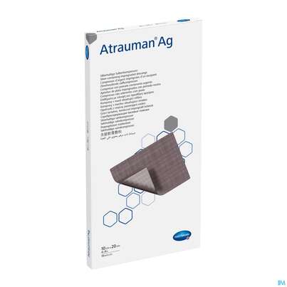 Sie sehen eine Packung Wundauflagen Atrauman/ag 10x 20cm 10st, Produktbild: 04 Wundauflagen Atrauman/ag 10x 20cm 10st, A-Nr.: 2991868 - 04