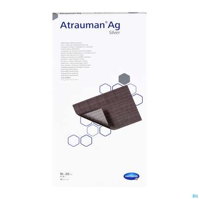 Sie sehen eine Packung Wundauflagen Atrauman/ag 10x 20cm 10st, Produktbild: 06 Wundauflagen Atrauman/ag 10x 20cm 10st, A-Nr.: 2991868 - 06