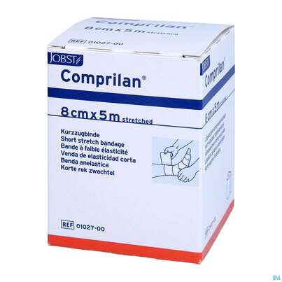 Sie sehen eine Packung Elastische Binden Comprilan Textilelast.kurzzugbinde 5mx 8cm Nr 0102700 1st, Produktbild: 04 Elastische Binden Comprilan Textilelast.kurzzugbinde 5mx 8cm Nr 0102700 1st, A-Nr.: 0921622 - 04