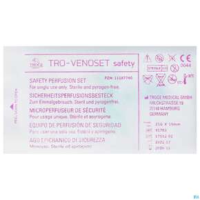 Injektionsspritzen U.zubeh. Butterfly/safety Perfusionsbesteck Tro-venoset 21g 1st, A-Nr.: 4173571 - 01