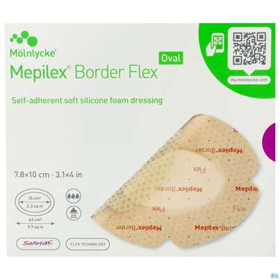 Wundverband Mepilex Border Flex 7,8x10cm -moe 5st, A-Nr.: 4350174 - 01