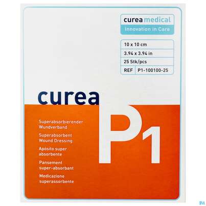 Wundauflagen Curea P1 10x 10cm 25st, A-Nr.: 3468005 - 01