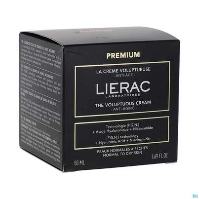 Sie sehen eine Packung Lierac Premium The Voluptuous Cream 50ml, Produktbild: 02 Lierac Premium The Voluptuous Cream 50ml, A-Nr.: 5839368 - 02