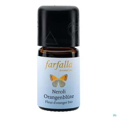 Sie sehen eine Packung Aetherische Oele Farfalla Bio Grand Cru Neroli 5ml, Produktbild: 01 Aetherische Oele Farfalla Bio Grand Cru Neroli 5ml, A-Nr.: 4866699 - 01