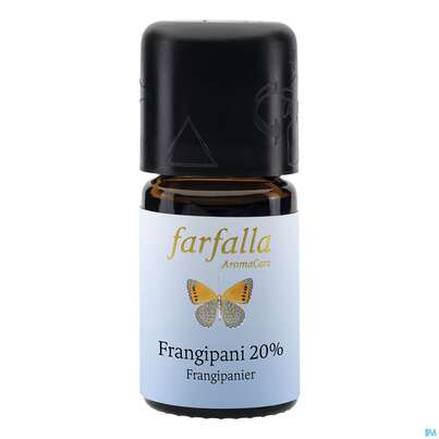 Sie sehen eine Packung Aetherische Oele Farfalla/absolue Fragipani 20% 5ml, Produktbild: 02 Aetherische Oele Farfalla/absolue Fragipani 20% 5ml, A-Nr.: 5237072 - 02