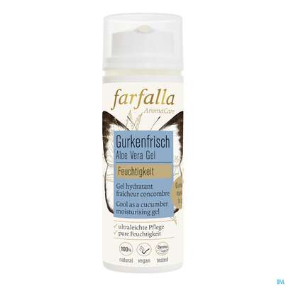 Sie sehen eine Packung Aloe Vera Gel Farfalla Gurkenfrisches Feuchtigkeitsgel 50ml, Produktbild: 02 Aloe Vera Gel Farfalla Gurkenfrisches Feuchtigkeitsgel 50ml, A-Nr.: 4860320 - 02