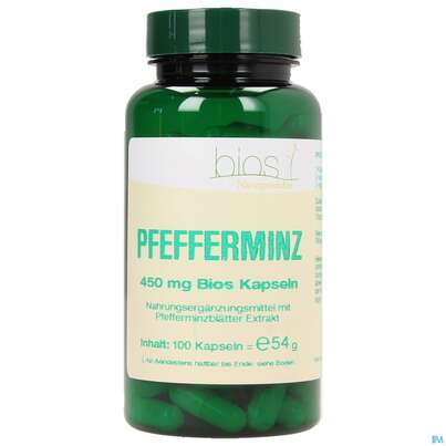 Bios Pfefferminz 450mg 100 Kapseln, A-Nr.: 3892677 - 01