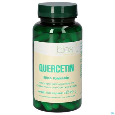 Sie sehen eine Packung Bios Quercetin 100 Kapseln, Produktbild: 02 Bios Quercetin 100 Kapseln, A-Nr.: 3892967 - 02