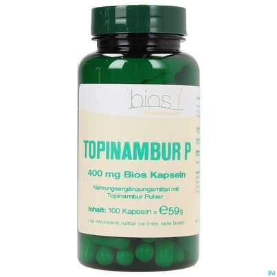 Sie sehen eine Packung Bios Topinambur Pulver 100 Kapseln, Produktbild: 02 Bios Topinambur Pulver 100 Kapseln, A-Nr.: 3893317 - 02