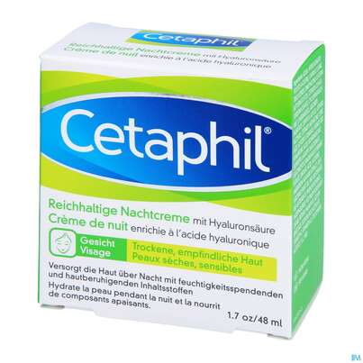 Cetaphil Nachtcreme +hyaluronsaeure Reichhalt 48ml, A-Nr.: 4839343 - 02