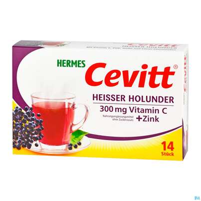 Sie sehen eine Packung Cevitt Heisser Holunder Btl 14st, Produktbild: 02 Cevitt Heisser Holunder Btl 14st, A-Nr.: 3157021 - 02
