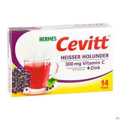 Sie sehen eine Packung Cevitt Heisser Holunder Btl 14st, Produktbild: 03 Cevitt Heisser Holunder Btl 14st, A-Nr.: 3157021 - 03