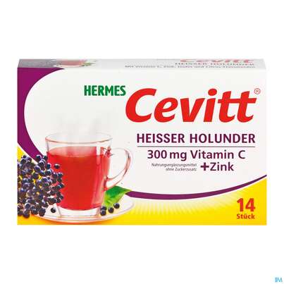Sie sehen eine Packung Cevitt Heisser Holunder Btl 14st, Produktbild: 04 Cevitt Heisser Holunder Btl 14st, A-Nr.: 3157021 - 04