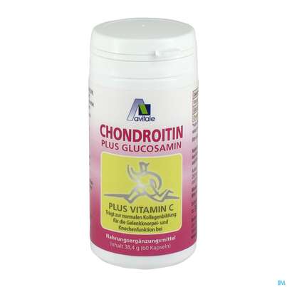 Sie sehen eine Packung Chondroitin Glucosamin Kapseln Avi 60st, Produktbild: 02 Chondroitin Glucosamin Kapseln Avi 60st, A-Nr.: 3831339 - 02