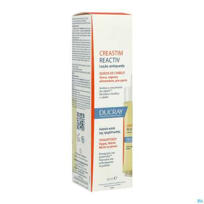 Sie sehen eine Packung Ducray Creastim Anti Haarausfall Intensivlotion Reactiv 60ml, Produktbild: 03 Ducray Creastim Anti Haarausfall Intensivlotion Reactiv 60ml, A-Nr.: 5659726 - 03