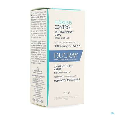 Sie sehen eine Packung Ducray Hidrosis Control Fuss- & Handcreme 50ml, Produktbild: 03 Ducray Hidrosis Control Fuss- & Handcreme 50ml, A-Nr.: 4949876 - 03