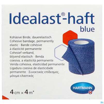 Elastische Binden Idealast/haft Kohaesiv/color Blau 4mx 4cm 1st, A-Nr.: 4174576 - 01