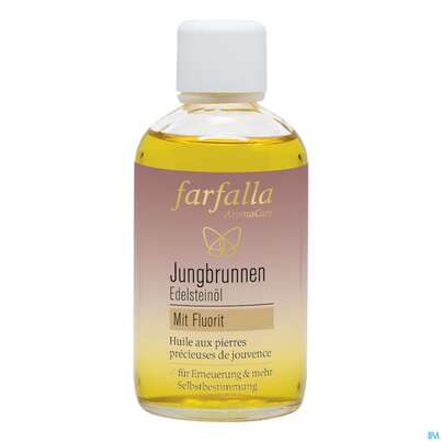 Sie sehen eine Packung Farfalla Edelsteinoel Jungbrunnen 100ml, Produktbild: 02 Farfalla Edelsteinoel Jungbrunnen 100ml, A-Nr.: 5675642 - 02